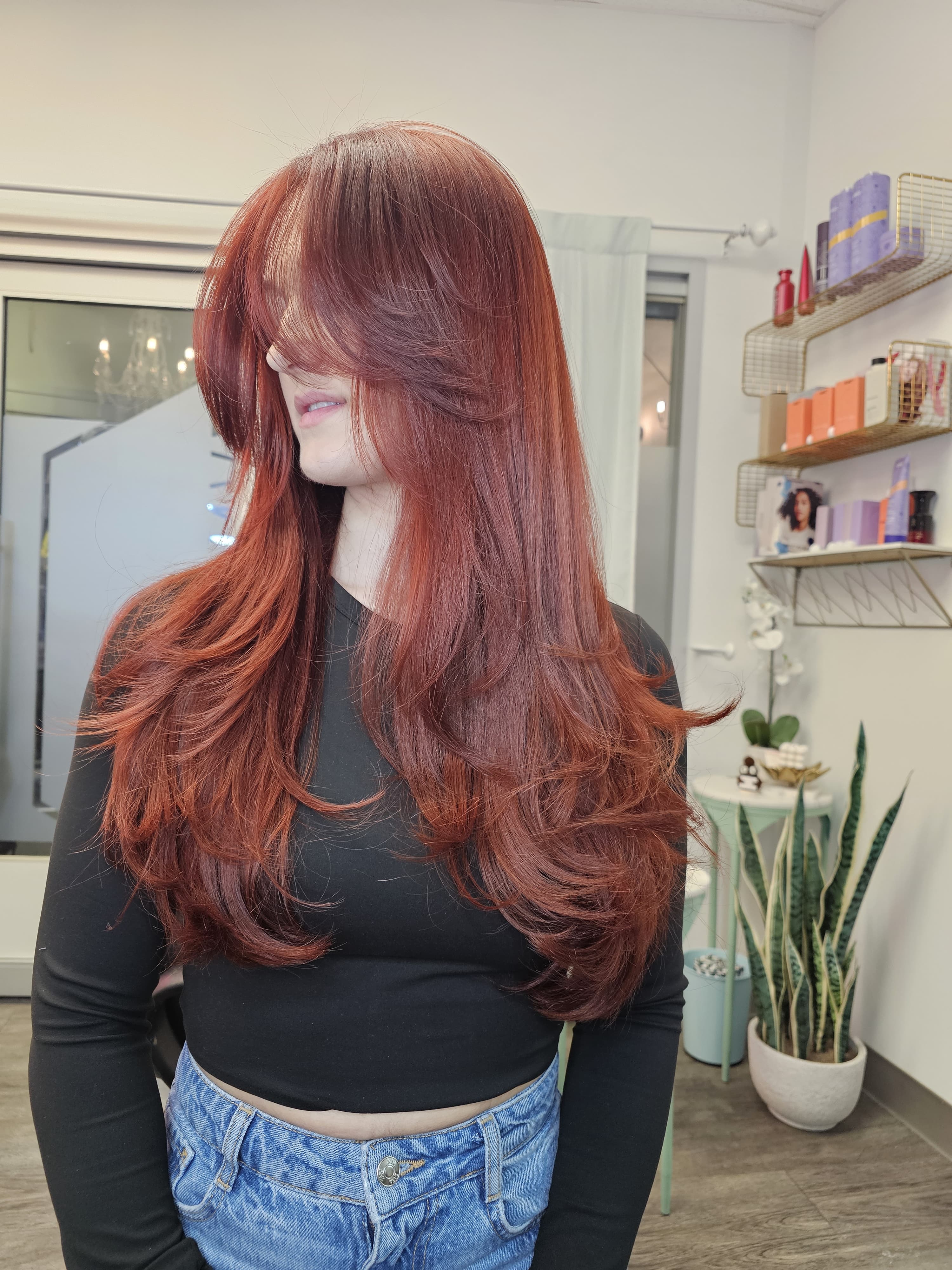 Copper auburn colour